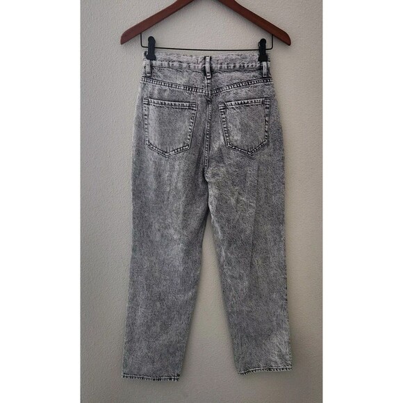 Pacsun High Rise Straight Jeans Black‎ Acid Wash Size 25 Women's - Picture 2 of 7